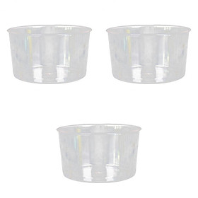 3pcs Acrylic Round Serving Bowl Party Salad Snack Bowl Kitchen Mixing Bowl