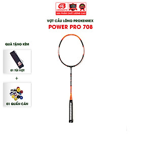 Vợt cầu lông ProKennex POWER PRO 708 chính hãng công thủ toàn diện (1 cây) - Tặng kèm quấn cán và túi vải Cabasports