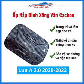 Ốp nắp xăng Vinfast Lux A 2.0 2020-2022 vân Cacbon bảo vệ chống trầy trang trí ô tô