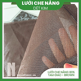 Mua Lưới che nắng tam giác vuông màu nâu dùng che mát sân vườn  ban công - Kích thước 4.5m x 4.5m
