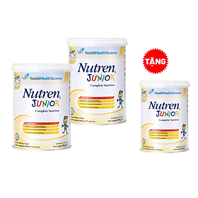 Combo 2 lon thực phẩm dinh dưỡng Nutren Junior Thụy Sĩ 400g lon dành cho