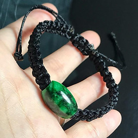 Lu thống đá ngọc sơn thuỷ tết dây đeo tay