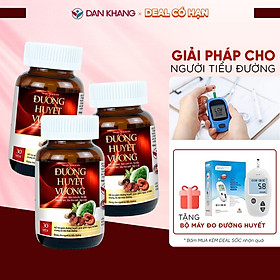 Combo 3 Đường Huyết Vương Dân Khang hạ đường huyết ngăn biến chứng tiểu đường hộp 30 viên