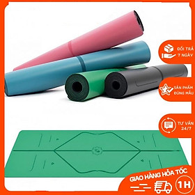Thảm Tập Yoga Định Tuyến Da PU Cao Cấp hàng Chính Hãng Đẳng cấp +Tặng Túi Đựng + Dây Buộc Thảm Yoga Định Tuyến