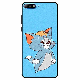 Ốp lưng dành cho Huawei Y7 Prime 2018 mẫu Thần Mèo Nền Xanh