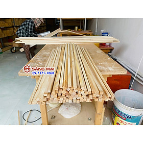 [MS82] Thanh gỗ thông vuông 1cm x 1cm x dài 80cm + bào láng 4 mặt