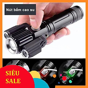 Mua Đèn pin siêu sáng 3 bóng xoay 360 độ  4 chế độ hàng cao cấp
