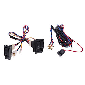 DC12V Car Universal Top  Window Switch Kits With Wiring Harness