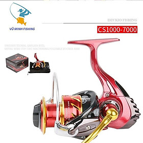 Máy câu cá kim loại DEUKIO CS1000-7000 dùng câu lure câu lăng xê