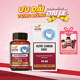 Viên Uống Bổ Não Nhập Khẩu Chính Hãng New Zealand Nutri Ginkgo 9000 (60 Viên)