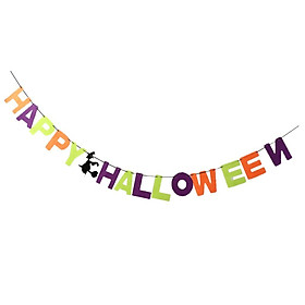 Happy Halloween Sign Bunting Banner Pennant Garland Party Hanging Decoration