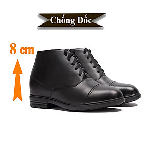 GIÀY ĐỘN NAM CAO 10CM SIÊU ÊM- CHỐNG DỐC T116 ĐEN