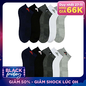 Combo 10 đôi tất nam thấp cổ kháng khuẩn (Giao mầu ngẫu nhiên)