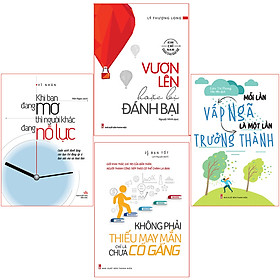 Bookset Sách: Vươn Lên Để Tiến Đến Thành Công ( Đang Mơ + Vấp Ngã + Đánh Bại + Không Phải Thiếu May Mắn )