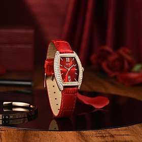 Đồng hồ nữ chính hãng IW Carnival IW537L-3 Kính chống xước ,Chống nước 30m ,Bảo hành 24 tháng,Máy pin Quartz,dây da đen xịn,thiết kế mặt chữ nhật đơn giản dễ đeo