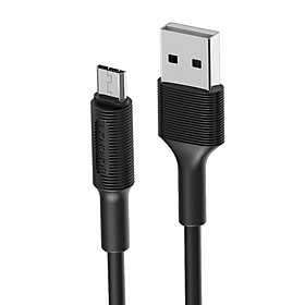 Dây cáp sạc truyền và đồng bộ dữ liệu BX1 EzSync Borofone cổng Micro, 1m - Hàng Chính Hãng