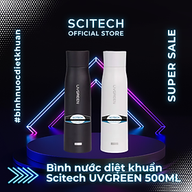 Bình nước giữ nhiệt diệt khuẩn Scitech UVGREEN 500ML - Hàng chính hãng