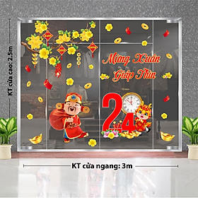 Mua DECAL TRANG TRÍ TẾT 2024 CHO CỬA KÍNH NHÀ HÀNG