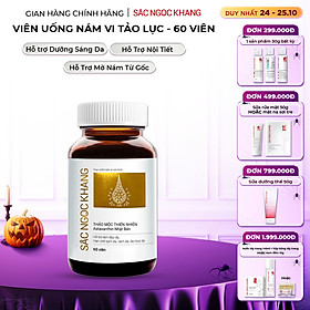 Viên uống Sắc Ngọc Khang Vi tảo lục (60 viên) giúp trẻ hóa làn da xua tan vết nám, hỗ trợ cân bằng nội tiết tố, bổ huyết, điều kinh, hỗ trợ giảm các triệu chứng tiền mãn kinh