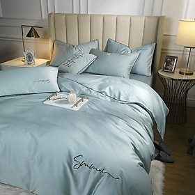 Bộ ga gối lụa tencel 4 món cao cấp nhập khẩu nguyên bộ