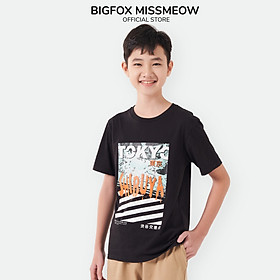 Đồ Bộ Bé Trai Size Đại Bigfox, Bộ Cộc Tay Trẻ Em Mùa Hè Chất Cotton In