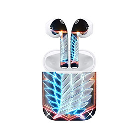 Mua Miếng dán skin chống bẩn cho tai nghe AirPods in hình Attack on Titan - lgo001 (bản không dây 1 và 2)