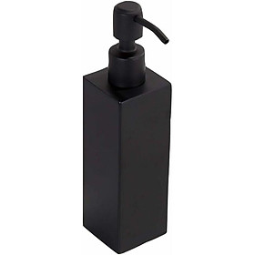 Bộ phân phối xà phòng chất lỏng màu đen mới được giữ trong tay trong các phụ kiện phòng tắm bằng thép không gỉ vật liệu nhà bếp hiện đại