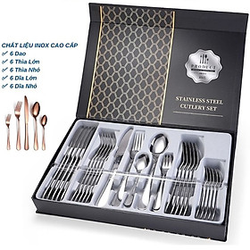 Mua Combo Bộ Dao Dĩa Ăn Bít Tết  Dao Dĩa Phòng Ăn Nhà Bếp Phong Cách Phương Tây Chất Liệu Inox Màu Bạc  Quà Tặng Tân Gia Sang Trọng