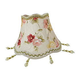 European Style Fabric Lampshade Clip on Dome Lamp Shade Fringe Lamp Shade