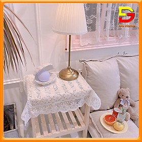 Mua Khăn Trải Bàn Trắng Thêu Ren Hoa Tuyệt Đẹp Decor Chụp Ảnh - Tấm Trải Phủ Tab Đầu Giường - Khăn Bàn Trang Trí DG-57