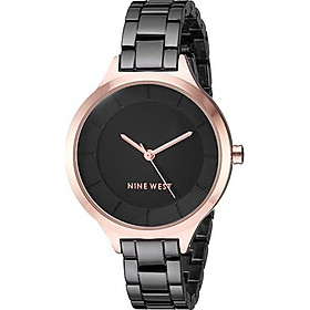 Nine West Women's NW/2225 Rose Gold-Tone Accented Bracelet Watch