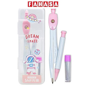 Bộ Compa + Bút Chì Kim + Ngòi Chì - ShiF 3059 - Màu Hồng
