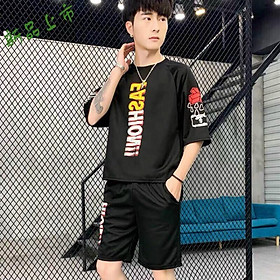 SET BỘ THỂ THAO NAM PHONG CÁCH HỌA TIẾT CÁ TÍNH THUN CO GIẢN 4 CHIỀU THOÁNG MÁT KEN BLOCK