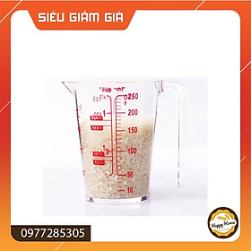 Mua Ly đong nhựa có vạch chia định lượng 250ml 500ml có tay cầm