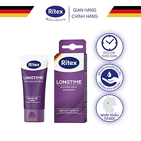 Gel bôi trơn kéo dài thời gian Ritex Longtime,thân dầu mát xa, dùng được cho LGBT, tuýp 50ml