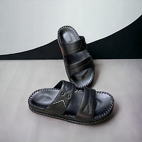 DÉP QUAI NGANG CHẤT LIỆU DA BÒ VATIS VA2045 | KHÂU ĐẾ CHẮC CHẮN