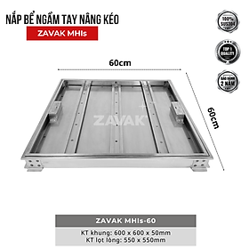 Mua Nắp Bể Ngầm Trong Nhà 60x60cm Inox 304 ZAVAK MHIs-60 Nắp bể nước âm sàn  Nắp hố ga Inox 304