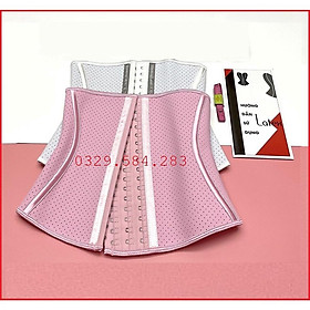 Đai Nịt Bụng SLIMMING SHAPER 3 Màu Xanh Hồng Trắng- Latex hồng