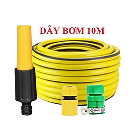 Bộ dây vòi xịt nước rửa xe, tưới cây . tăng áp 3 lần, loại 7m, 10m 206622-5 cút sập, + tặng mở chai
