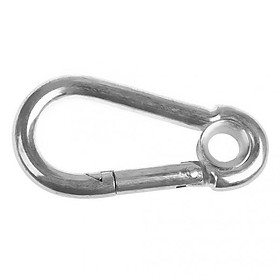 2x Outdoor Climbing Stainless Safety Hook Clip Locking Keychain Carabiner
