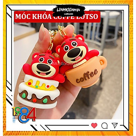 Móc khóa gấu Lotso Coffe dễ thương