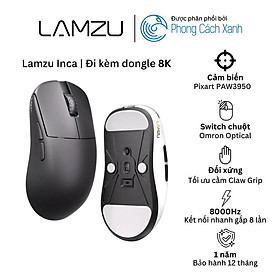 Mua Chuột không dây siêu nhẹ Lamzu INCA - Đi kèm dongle 8KHz - Hàng Chính Hãng