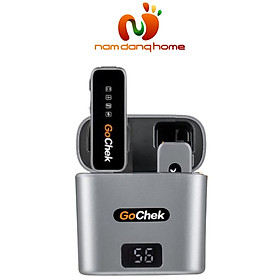 Mua Micro thu âm không dây GoChek C02 Ultra - Micro ghi âm hỗ trợ thiết bị hệ điều hành IOSS  kèm dock sạc xịn xò  cổng kết nối lightningg nhanh chóng - Hàng nhập khẩu