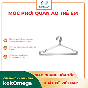 Mua Bộ 10 Móc Áo Nhôm Cao Cấp kokOmega Việt Nam ( Kiểu Dáng Ngẫu Nhiên)