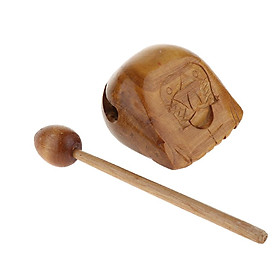Solid Wood Fish Block Hand Percussion Kit for Children kids Music Instrument Toy - Chinese Bangzi