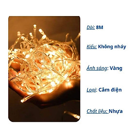 Dây Đèn Led Trang Trí Phòng Ngủ Phòng Khách Ngoài Trời Trang Trí Cây Thông Noel Decor Phòng 8M Siêu Đẹp