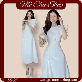ĐẦM XÒE NHÚN EO KẾT HẠT RÚT TAY 74262135 [MỎ CHU SHOP