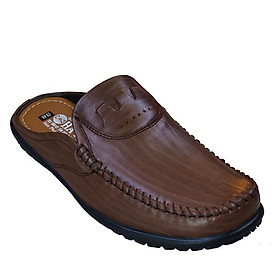 Dép Bít Mũi Nam Da Bò Thật TiTi ĐÔ Cao Cấp GSB2036d