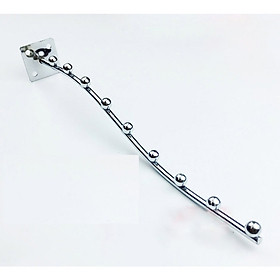 Mua combo 20 Móc treo quần áo shop thời trang dạng bi cong inox - 9 bi dài 32cm