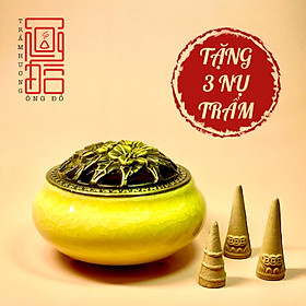 Mua Lư Sứ Xông Nhang Trầm Hương  Tặng 3 Nụ Trầm Hương Trải Nghiệm